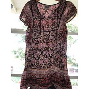 Boho Style Flowy Lined-Dress - Size L
